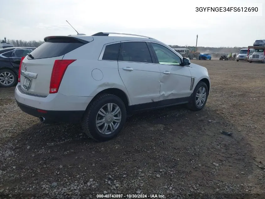 2015 Cadillac Srx Premium Collection VIN: 3GYFNGE34FS612690 Lot: 40743897