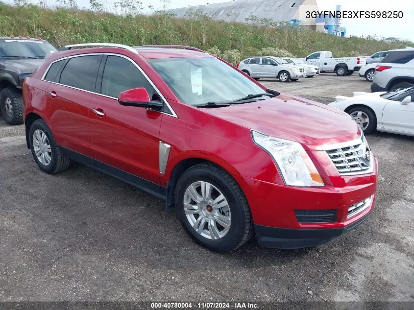 2015 Cadillac Srx Luxury Collection VIN: 3GYFNBE3XFS598250 Lot: 40780004