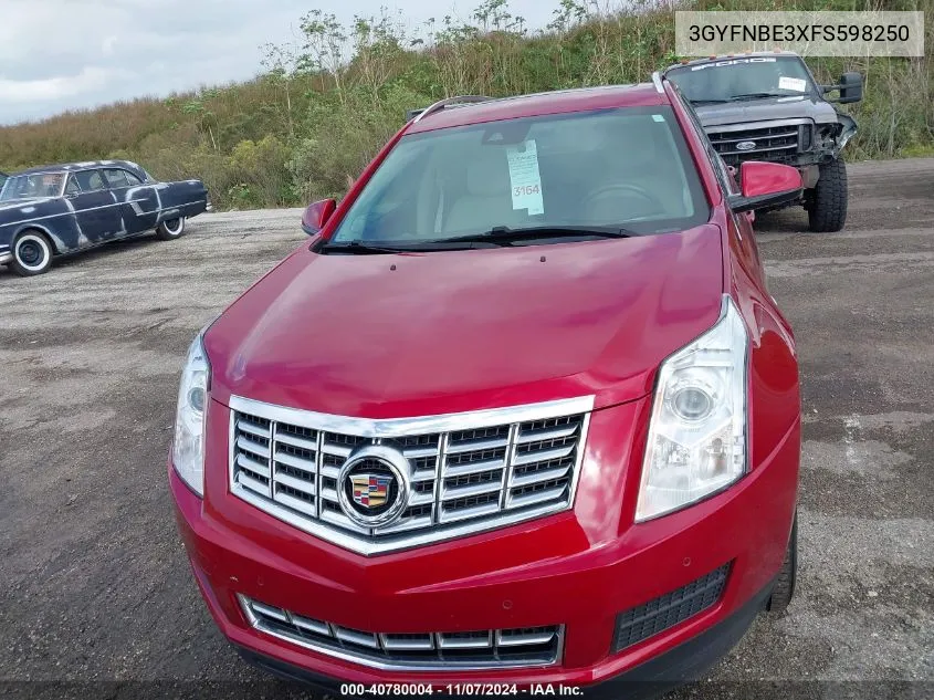 2015 Cadillac Srx Luxury Collection VIN: 3GYFNBE3XFS598250 Lot: 40780004