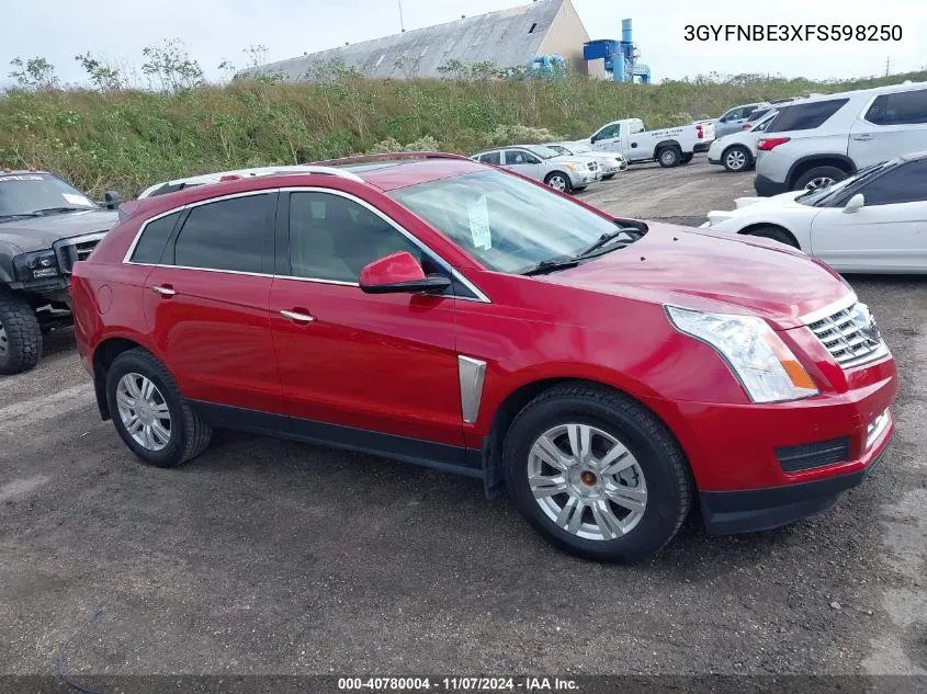 2015 Cadillac Srx Luxury Collection VIN: 3GYFNBE3XFS598250 Lot: 40780004