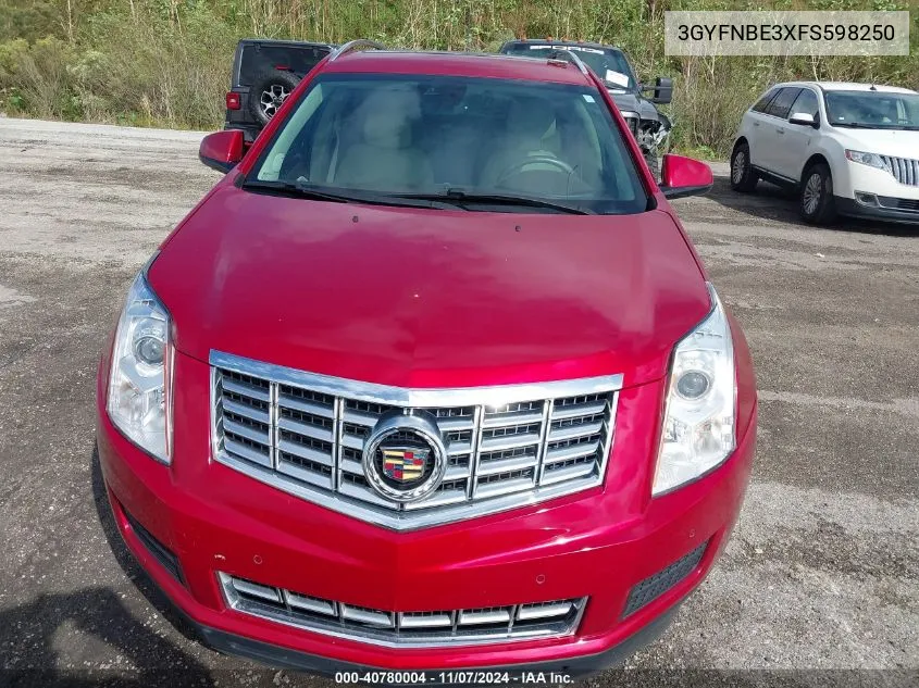 2015 Cadillac Srx Luxury Collection VIN: 3GYFNBE3XFS598250 Lot: 40780004