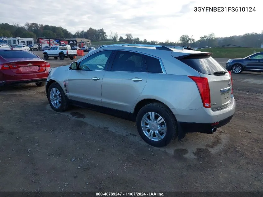 2015 Cadillac Srx Luxury Collection VIN: 3GYFNBE31FS610124 Lot: 40789247