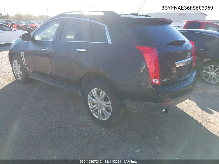 2015 Cadillac Srx Standard VIN: 3GYFNAE36FS603969 Lot: 40807212