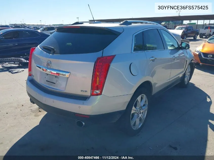 2015 Cadillac Srx Performance Collection VIN: 3GYFNCE36FS575425 Lot: 40847466