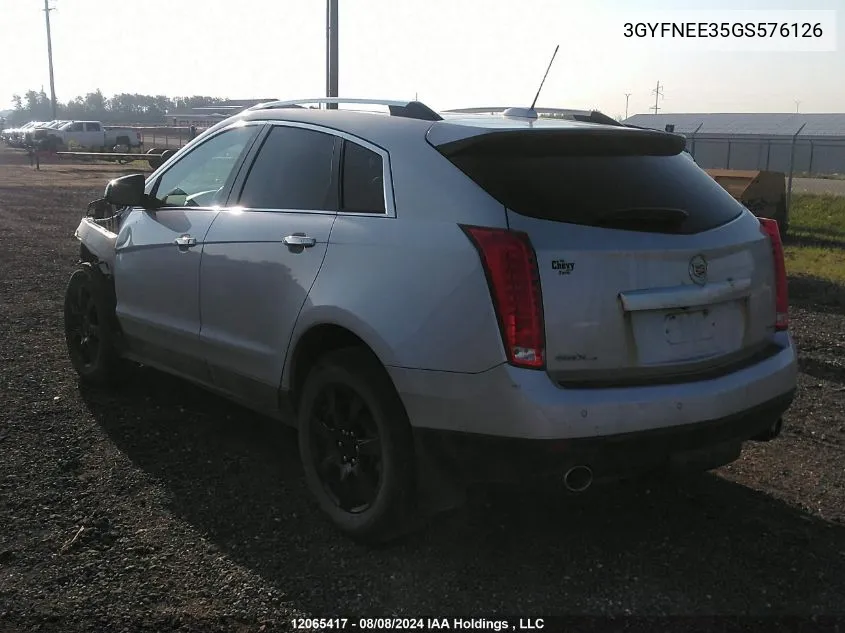 2016 Cadillac Srx VIN: 3GYFNEE35GS576126 Lot: 12065417