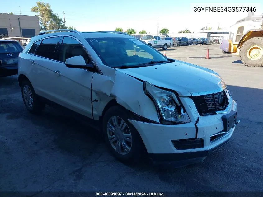 3GYFNBE34GS577346 2016 Cadillac Srx Luxury Collection