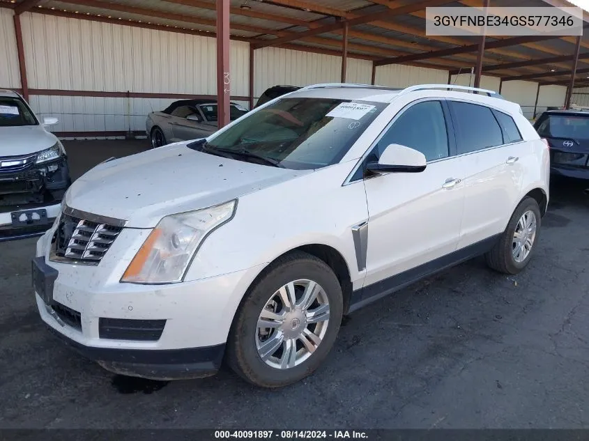 3GYFNBE34GS577346 2016 Cadillac Srx Luxury Collection