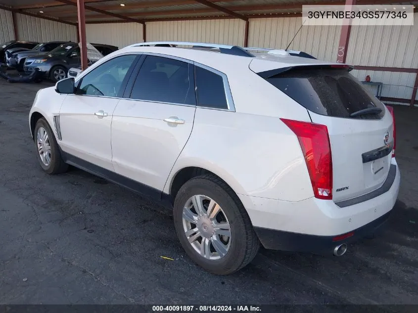 3GYFNBE34GS577346 2016 Cadillac Srx Luxury Collection