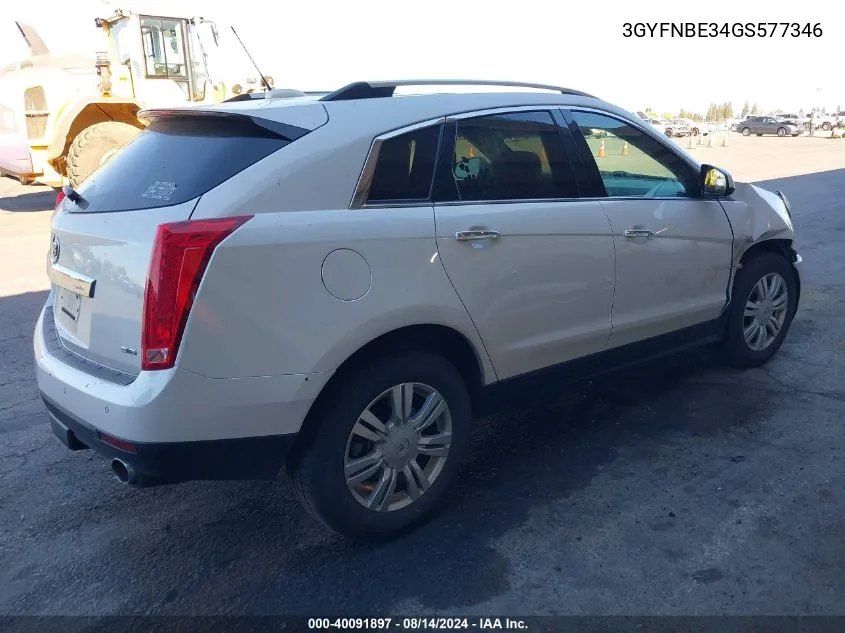 2016 Cadillac Srx Luxury Collection VIN: 3GYFNBE34GS577346 Lot: 40091897