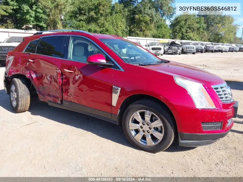 2016 Cadillac Srx Luxury Collection VIN: 3GYFNBE36GS546812 Lot: 40108283