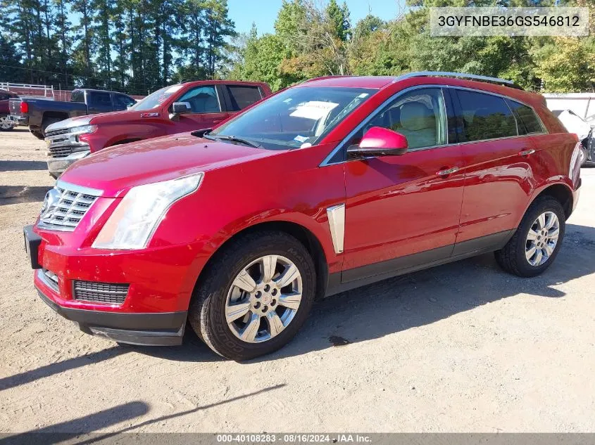 2016 Cadillac Srx Luxury Collection VIN: 3GYFNBE36GS546812 Lot: 40108283