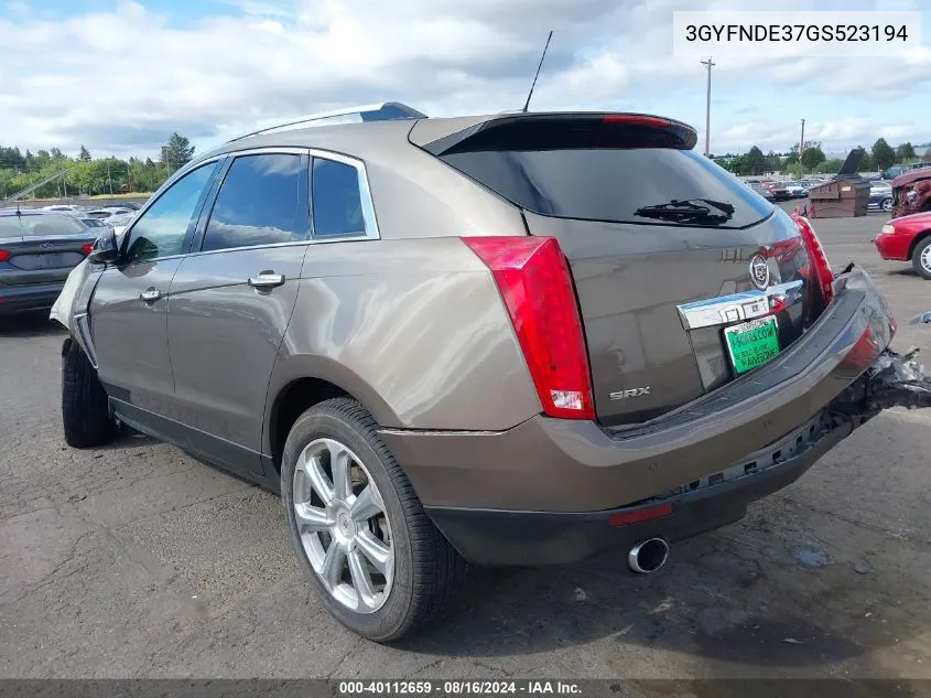 2016 Cadillac Srx Premium Collection VIN: 3GYFNDE37GS523194 Lot: 40112659