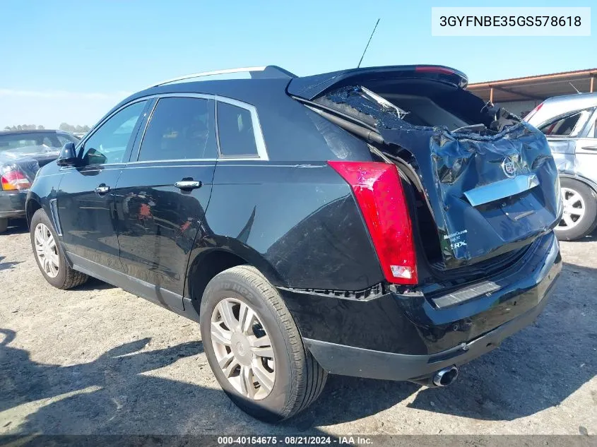 2016 Cadillac Srx Luxury Collection VIN: 3GYFNBE35GS578618 Lot: 40154675