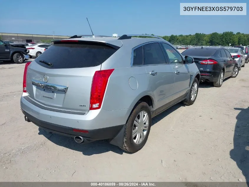 2016 Cadillac Srx Luxury Collection VIN: 3GYFNEE3XGS579703 Lot: 40186859