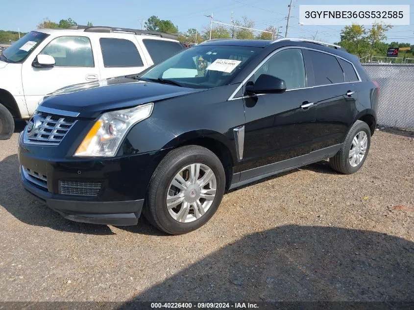 2016 Cadillac Srx Luxury Collection VIN: 3GYFNBE36GS532585 Lot: 40226400