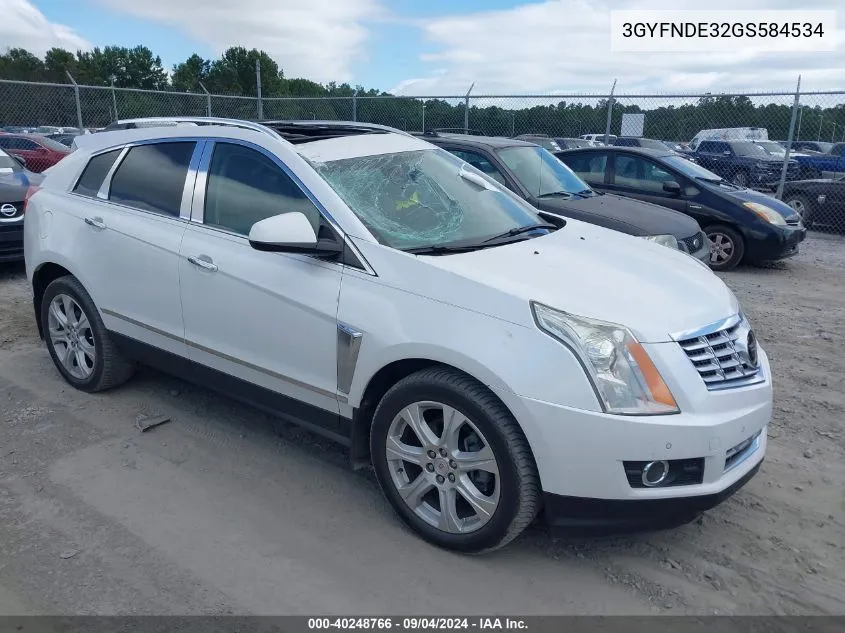 3GYFNDE32GS584534 2016 Cadillac Srx Premium Collection