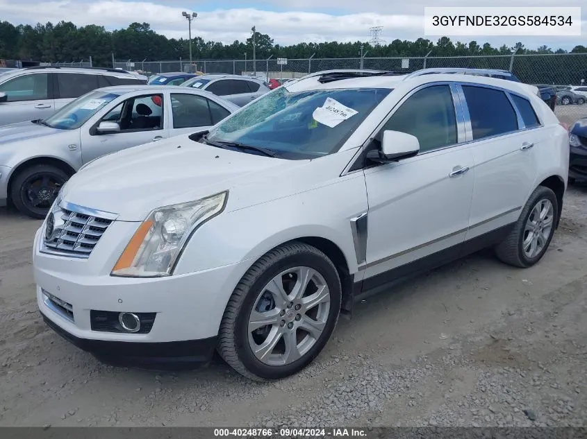 3GYFNDE32GS584534 2016 Cadillac Srx Premium Collection