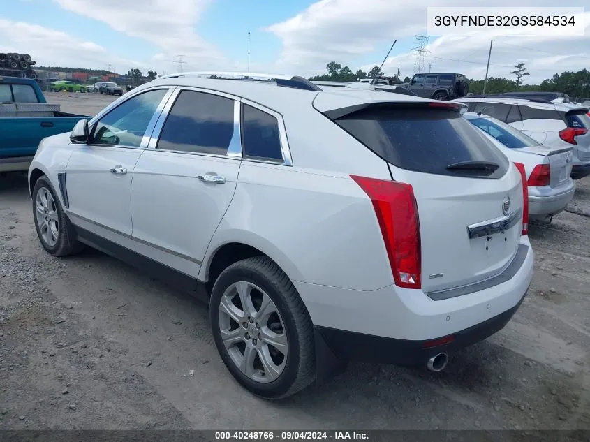 3GYFNDE32GS584534 2016 Cadillac Srx Premium Collection