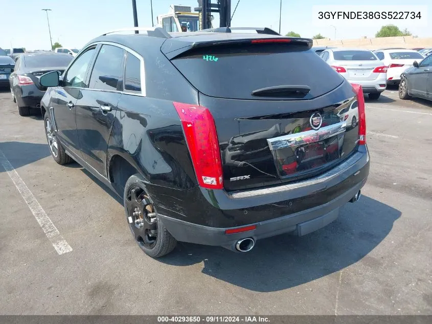 2016 Cadillac Srx Premium Collection VIN: 3GYFNDE38GS522734 Lot: 40293650