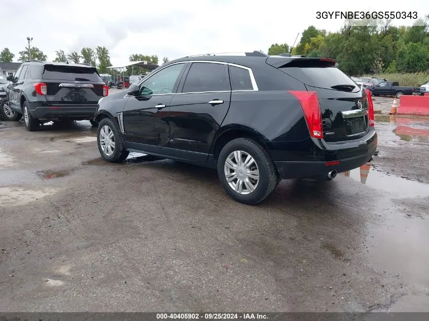 3GYFNBE36GS550343 2016 Cadillac Srx Luxury Collection