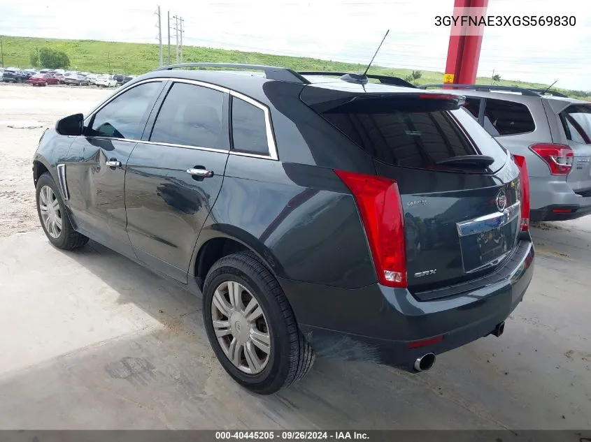 2016 Cadillac Srx VIN: 3GYFNAE3XGS569830 Lot: 40445205