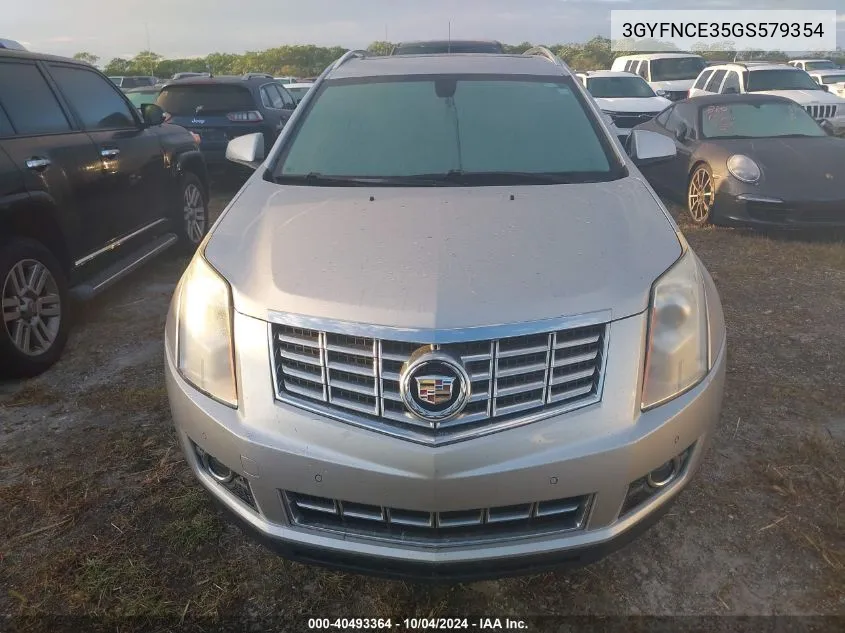 2016 Cadillac Srx Performance Collection VIN: 3GYFNCE35GS579354 Lot: 40493364