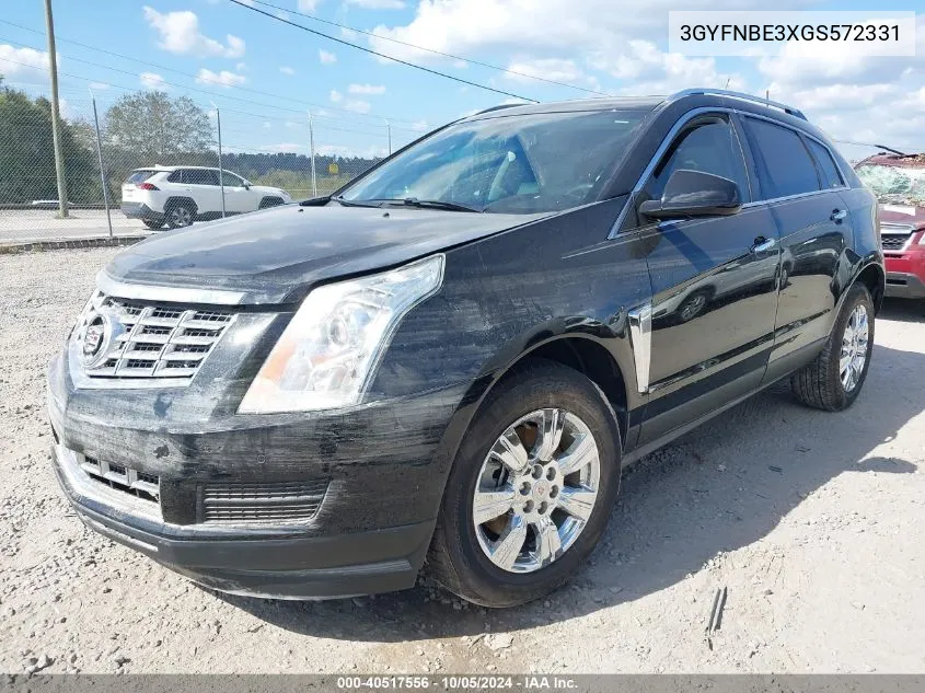 2016 Cadillac Srx Luxury Collection VIN: 3GYFNBE3XGS572331 Lot: 40517556