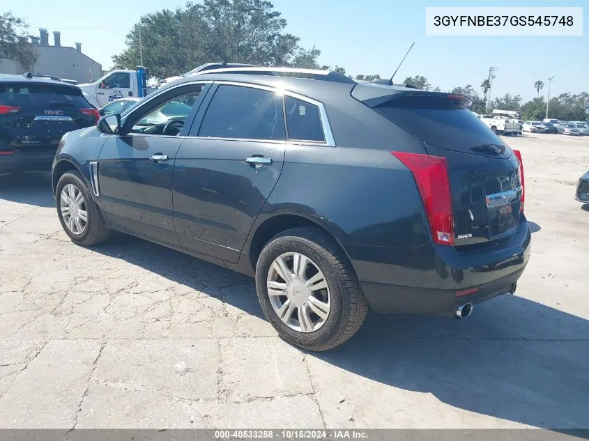 3GYFNBE37GS545748 2016 Cadillac Srx Luxury Collection