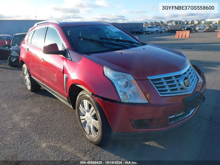 2016 Cadillac Srx Luxury Collection VIN: 3GYFNBE37GS558600 Lot: 40588428