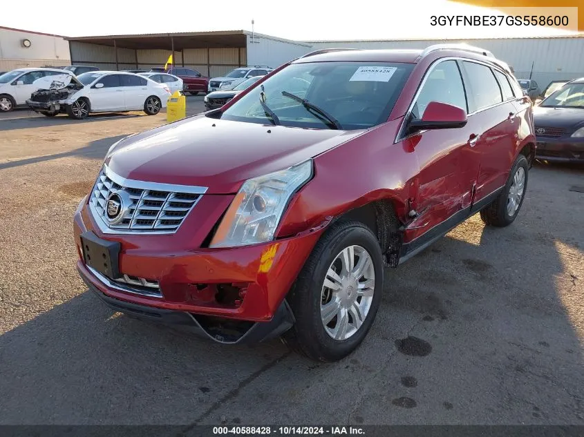 2016 Cadillac Srx Luxury Collection VIN: 3GYFNBE37GS558600 Lot: 40588428