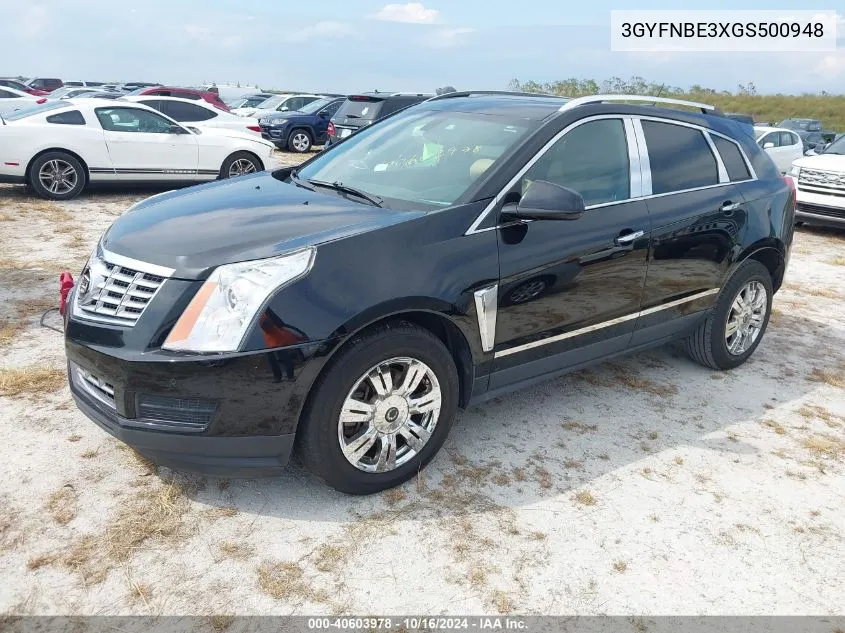 2016 Cadillac Srx Luxury Collection VIN: 3GYFNBE3XGS500948 Lot: 40603978