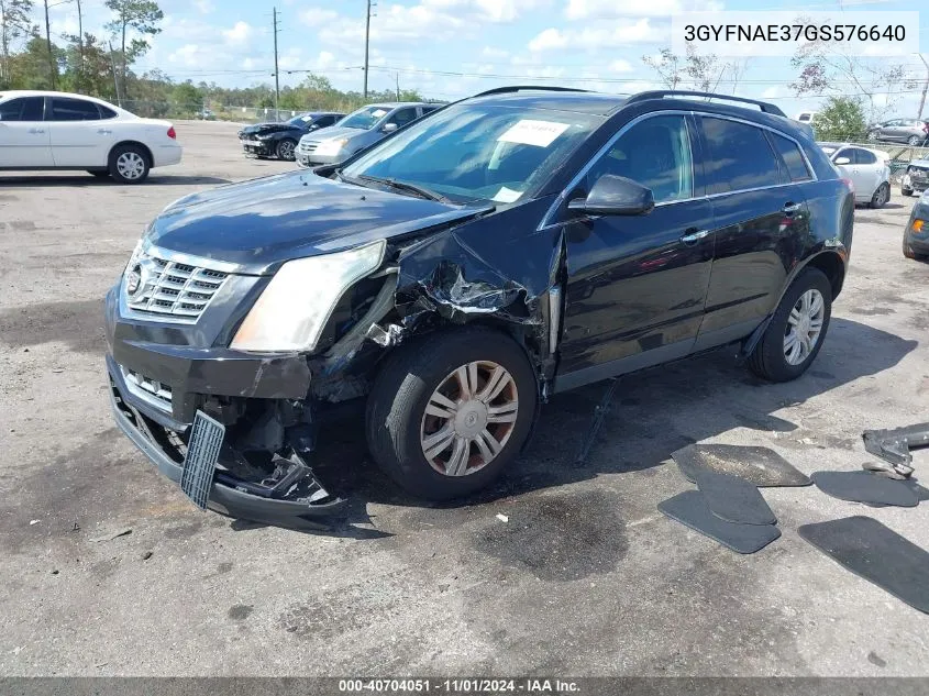 2016 Cadillac Srx Standard VIN: 3GYFNAE37GS576640 Lot: 40704051