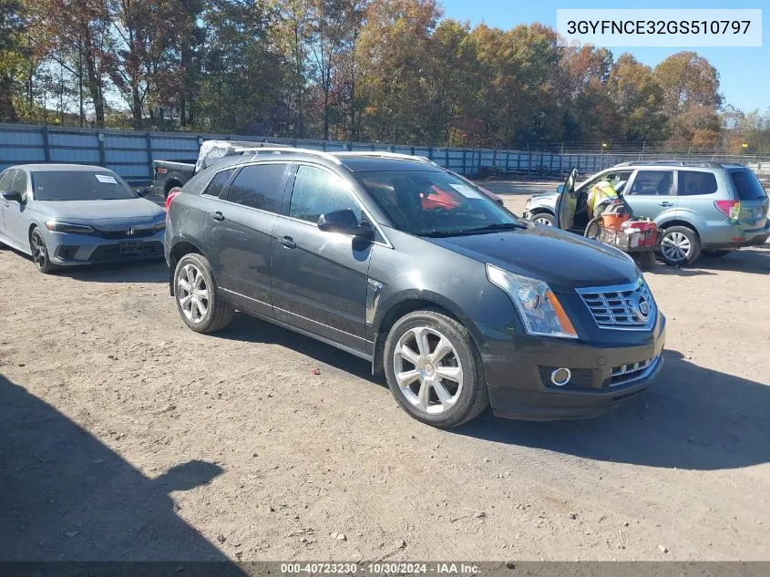 2016 Cadillac Srx Performance Collection VIN: 3GYFNCE32GS510797 Lot: 40723230