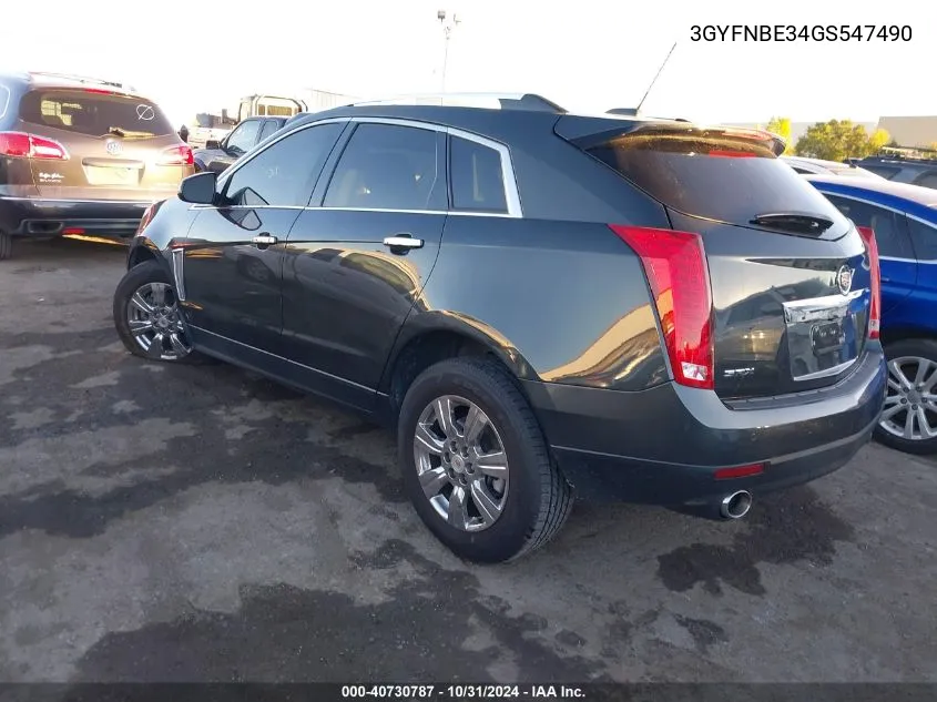 2016 Cadillac Srx Luxury Collection VIN: 3GYFNBE34GS547490 Lot: 40730787