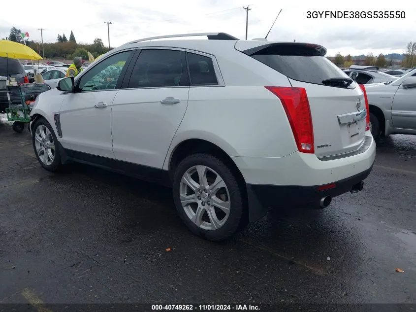 2016 Cadillac Srx Premium Collection VIN: 3GYFNDE38GS535550 Lot: 40749262