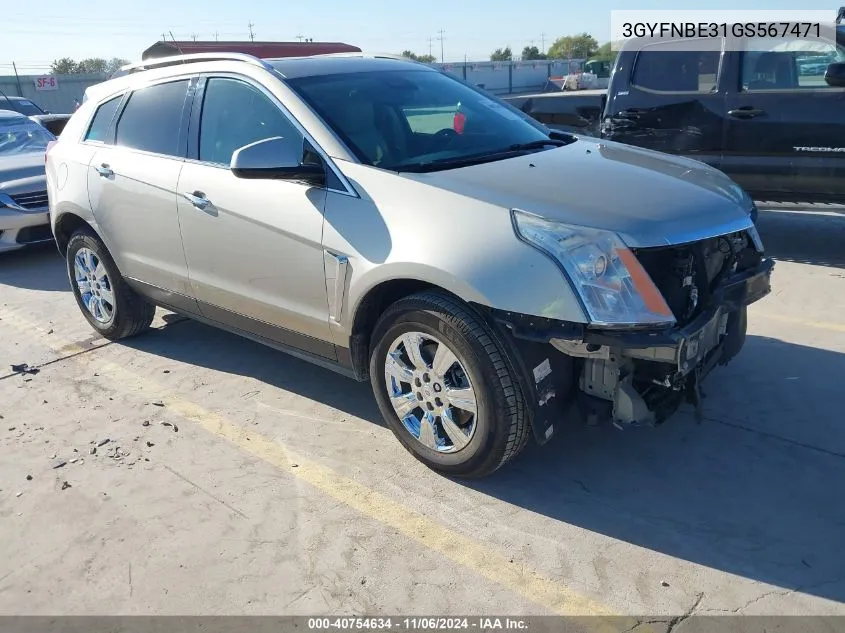 2016 Cadillac Srx Luxury Collection VIN: 3GYFNBE31GS567471 Lot: 40754634