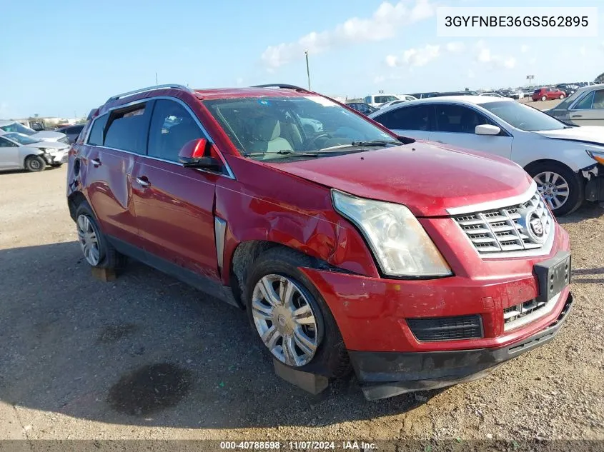 2016 Cadillac Srx Luxury Collection VIN: 3GYFNBE36GS562895 Lot: 40788598