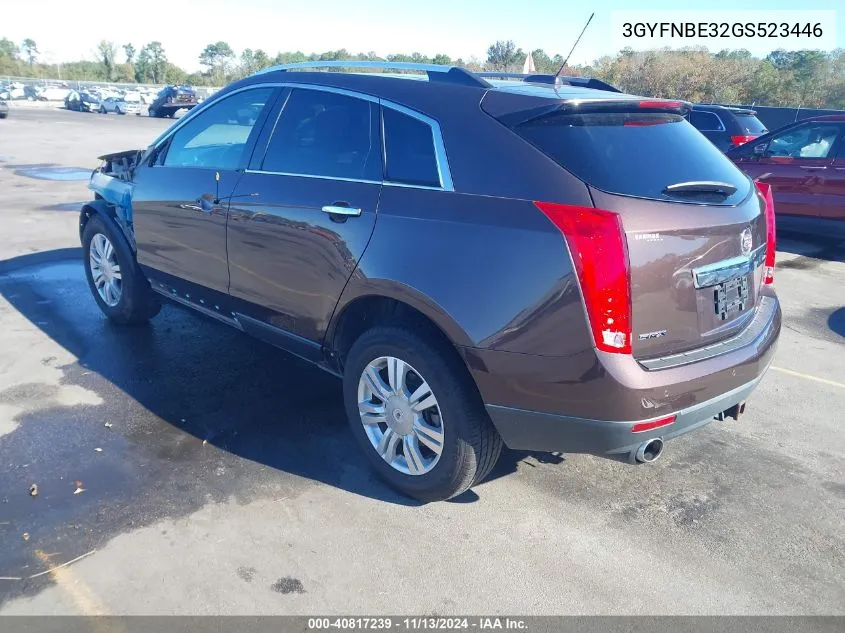 2016 Cadillac Srx Luxury Collection VIN: 3GYFNBE32GS523446 Lot: 40817239