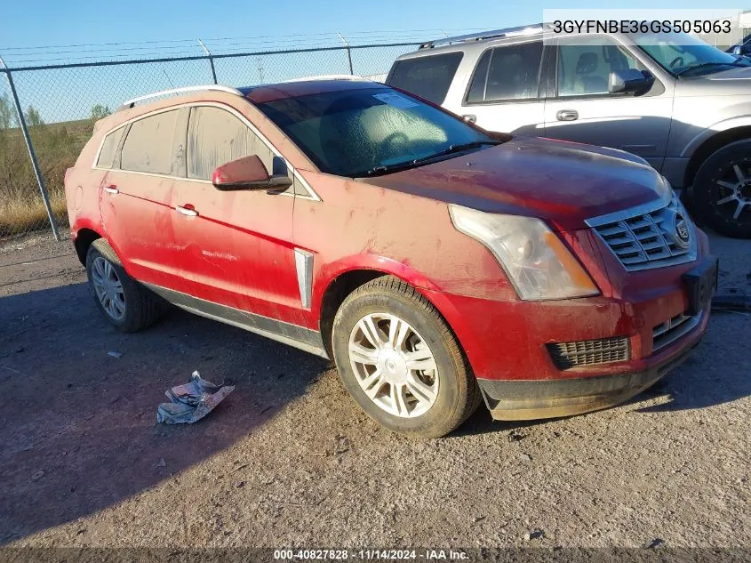 2016 Cadillac Srx Luxury Collection VIN: 3GYFNBE36GS505063 Lot: 40827828