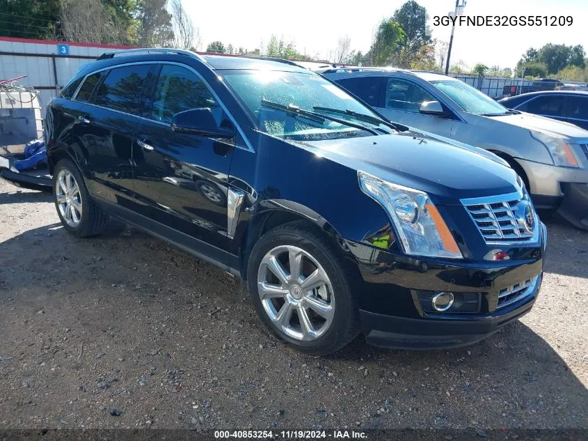 2016 Cadillac Srx Premium Collection VIN: 3GYFNDE32GS551209 Lot: 40853254