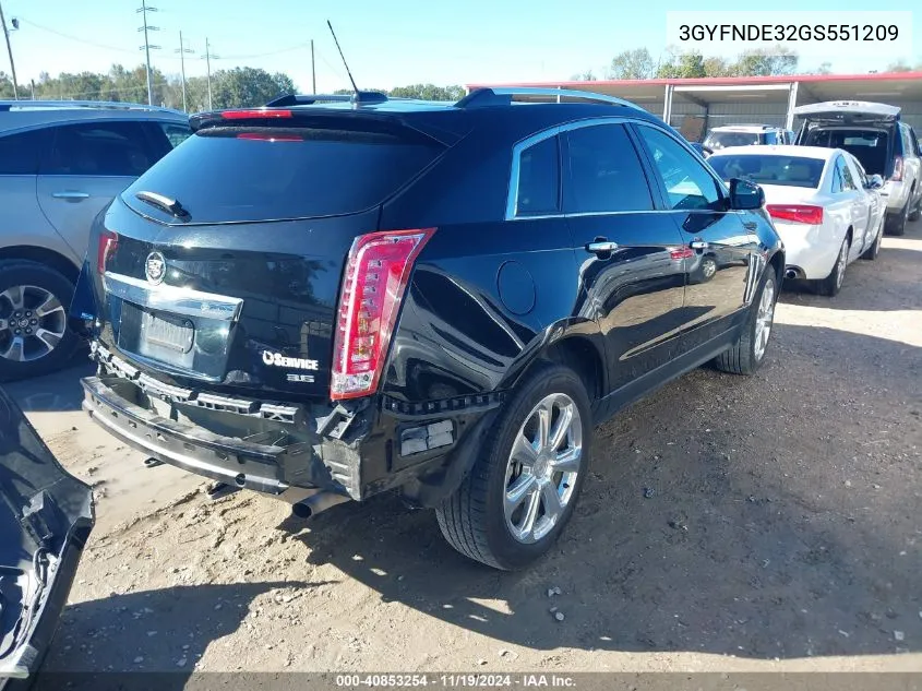 2016 Cadillac Srx Premium Collection VIN: 3GYFNDE32GS551209 Lot: 40853254