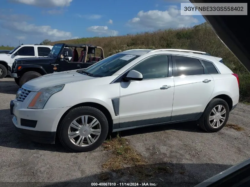 2016 Cadillac Srx Luxury Collection VIN: 3GYFNBE33GS558402 Lot: 40867810