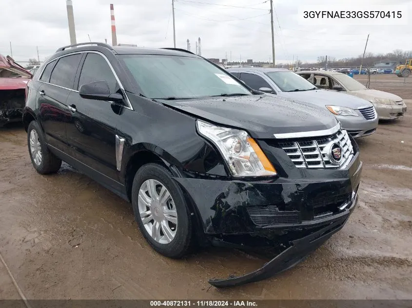 2016 Cadillac Srx Standard VIN: 3GYFNAE33GS570415 Lot: 40872131