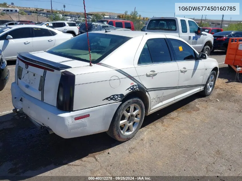 2005 Cadillac Sts V6 VIN: 1G6DW677450160785 Lot: 40312278