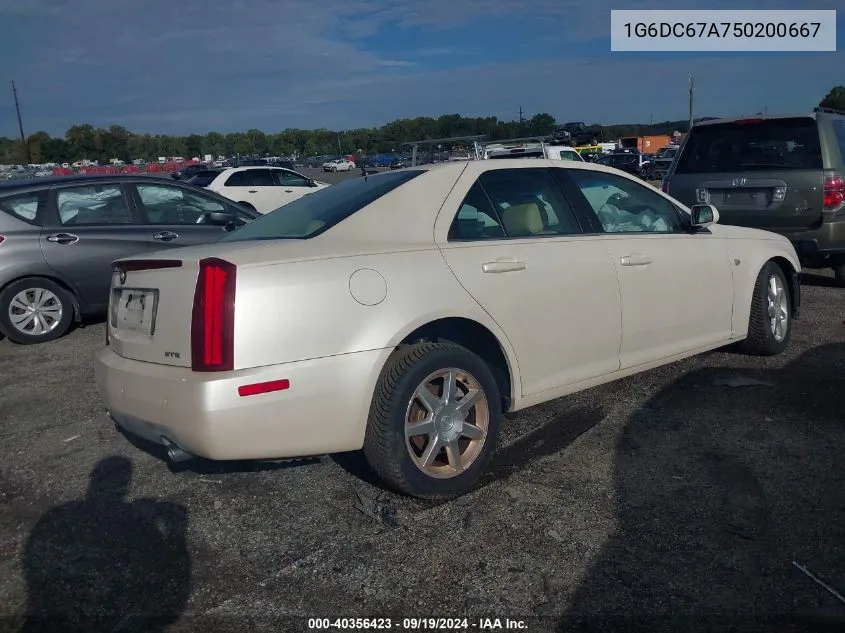 2005 Cadillac Sts V8 VIN: 1G6DC67A750200667 Lot: 40356423