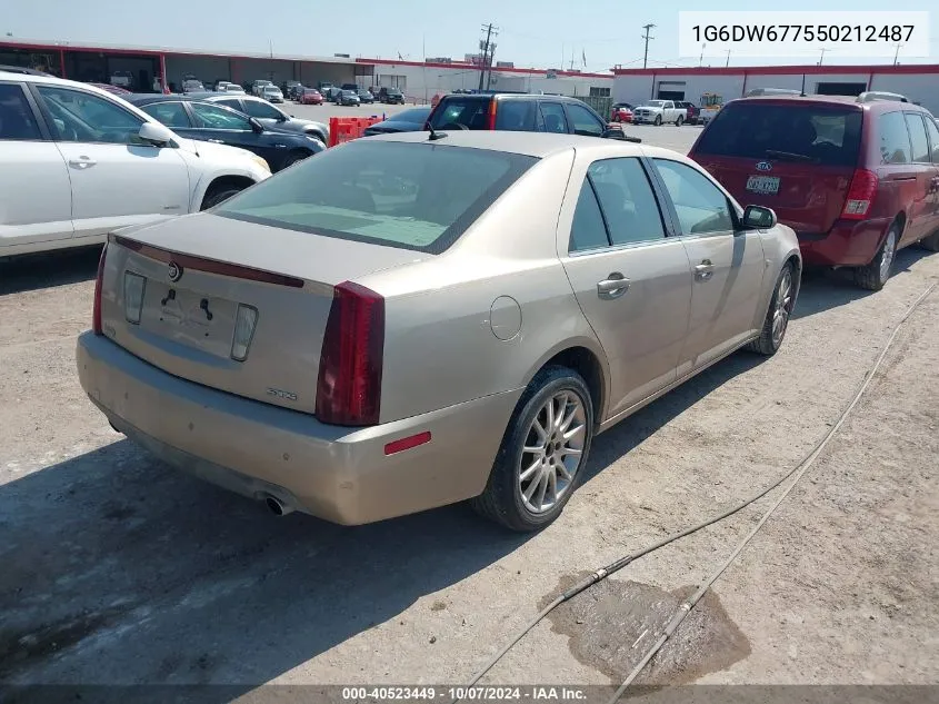 2005 Cadillac Sts V6 VIN: 1G6DW677550212487 Lot: 40523449