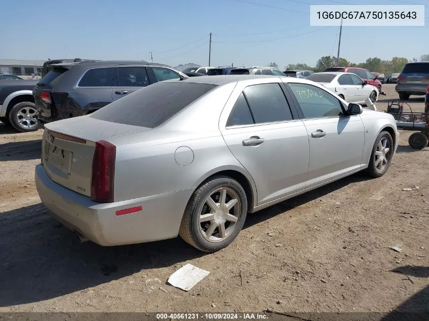 2005 Cadillac Sts V8 VIN: 1G6DC67A750135643 Lot: 40561231