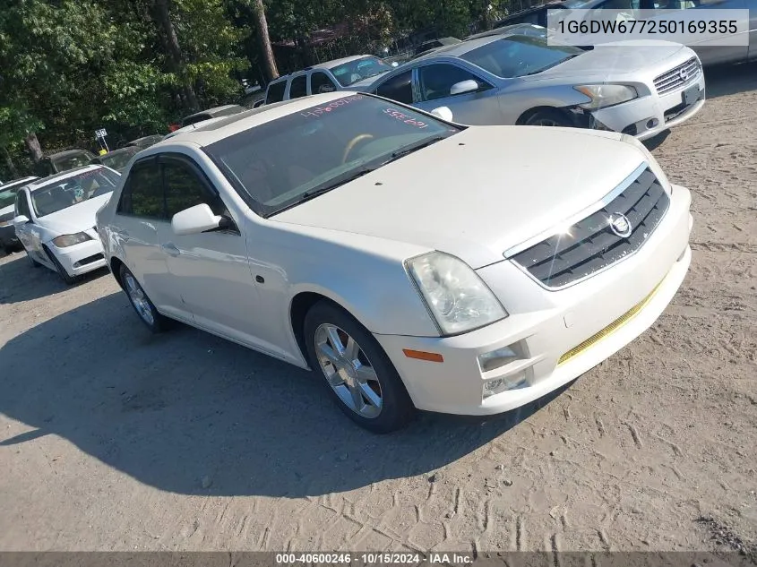 2005 Cadillac Sts V6 VIN: 1G6DW677250169355 Lot: 40600246