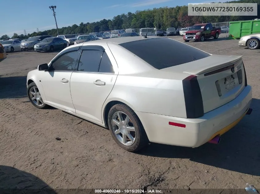 2005 Cadillac Sts V6 VIN: 1G6DW677250169355 Lot: 40600246