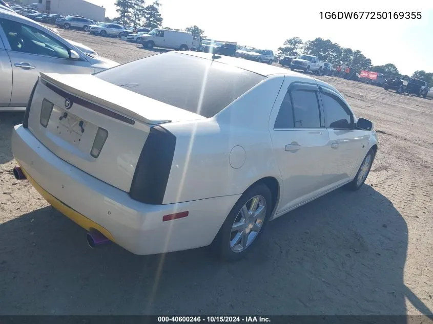 2005 Cadillac Sts V6 VIN: 1G6DW677250169355 Lot: 40600246